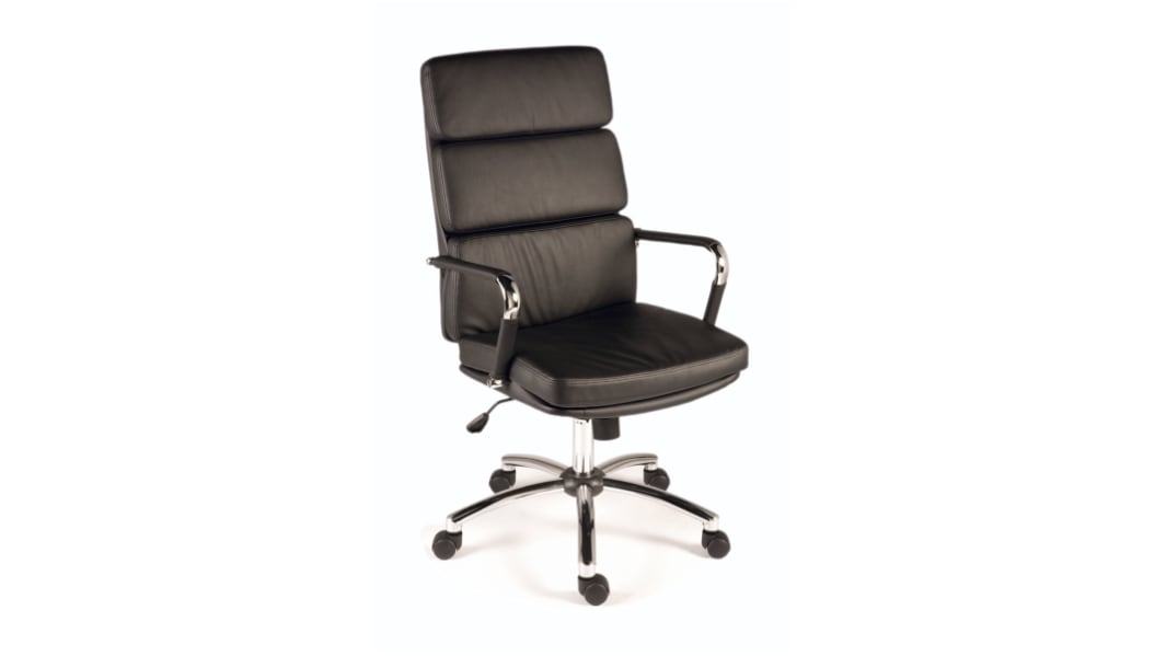 RS PRO Black, Red, White, Brown Faux Leather Executive Chair