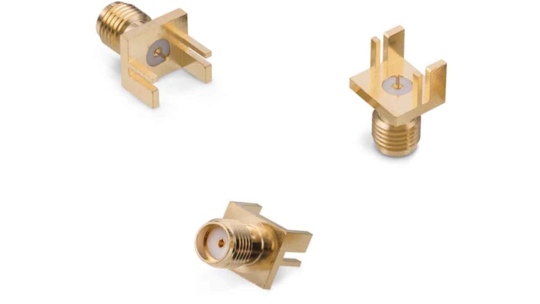 Wurth Elektronik WR-SMA Series, Jack Edge Mount SMA Connector, Solder Termination, Straight Body
