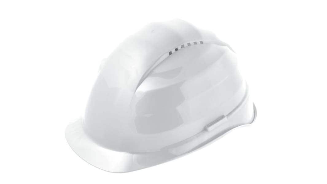 Casque de sécurité Alpha Solway Ventilé en Polyéthylène Blanc, gamme Rockman