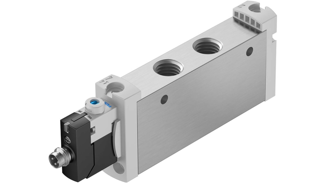 Festo Magnetventil, serie VUVG, G 1/4, 5/2, Magnet, Inline, 1300l/min