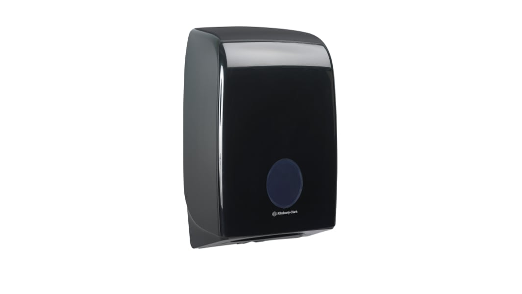 Kimberly Clark ABS Black Wall Mounting Paper Towel Dispenser, 265mm x 136mm x 399mm
