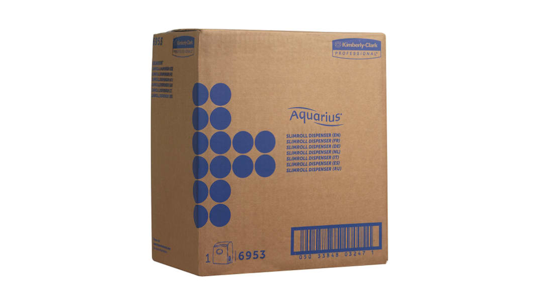 Dispenser asciugamano Kimberly Clark, in ABS Bianco, dimensioni 191mm Aquarius, Montaggio a parete Sì