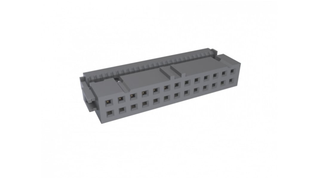 Conector IDC hembra Amphenol Communications Solutions serie Quickie de 26 vías, paso 2.54mm, 2 filas, Montaje de Cable