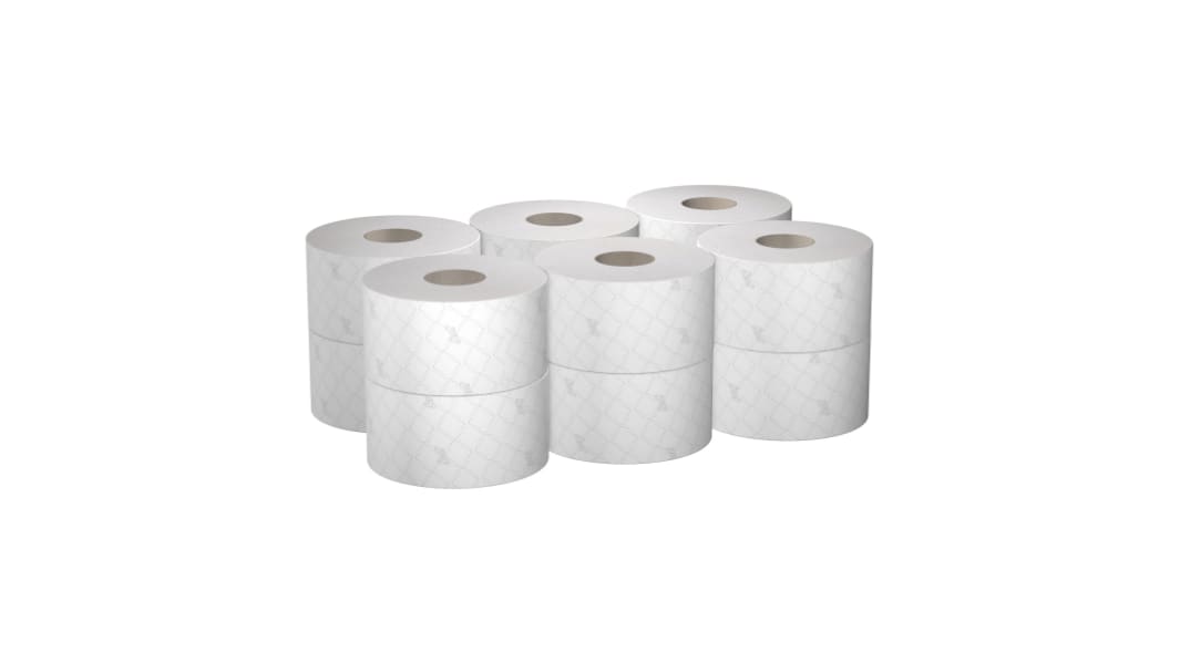 Kimberly Clark 12 rolls of 6000 Sheets Toilet Roll, 2 ply