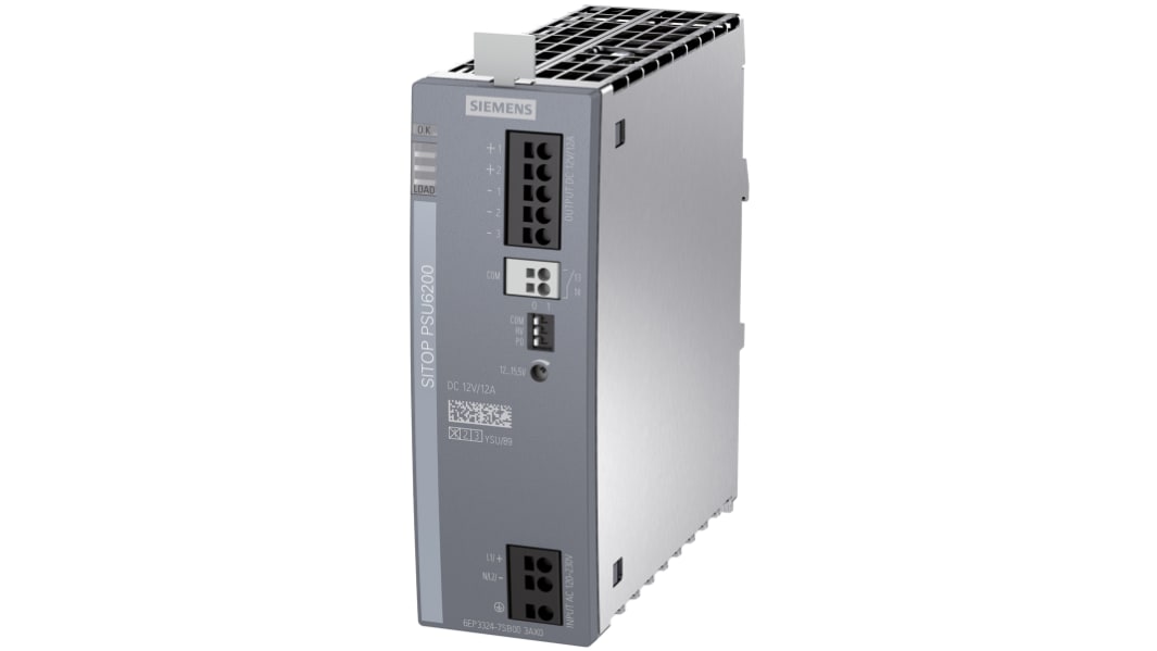 Siemens SITOP PSU6200 DIN-Schienen Netzteil Getaktet 12V dc / 12A 144W 120 → 230 V ac / 120 → 240V dc