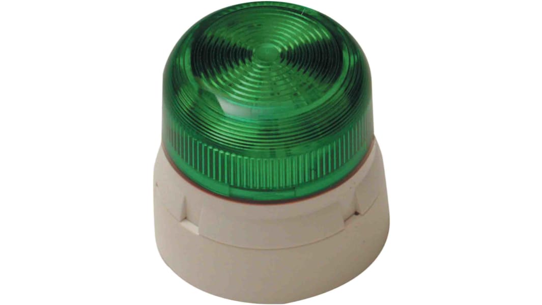 Klaxon Green Flashing Beacon, 12 V dc, 24 V dc, Base Mount, Xenon Bulb, IP65