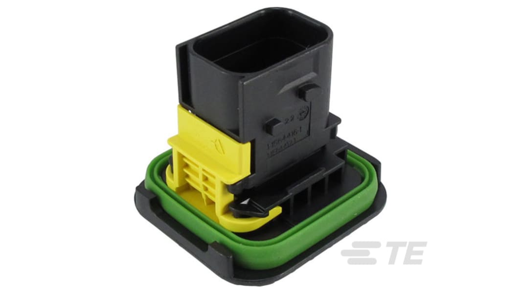 TE Connectivity, HDSCS Automotive Connector Socket Black Flange Mount 8 Way 1-1564416-1