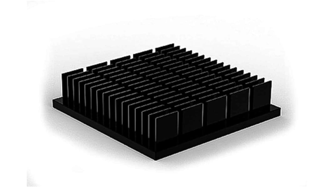 Disipador SPREADFAST de Aluminio Negro, dim. 40 x 40 x 9mm, para usar con Universal Square Alu