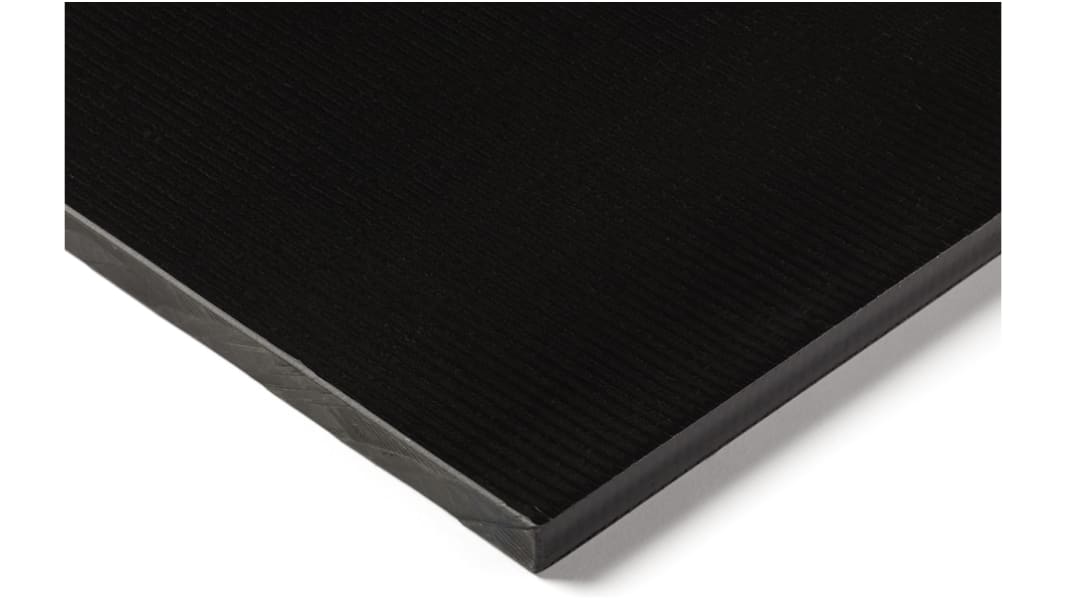 Plaque Plastique renforcé en verre RS PRO Noir, 305mm x 250mm x 50mm