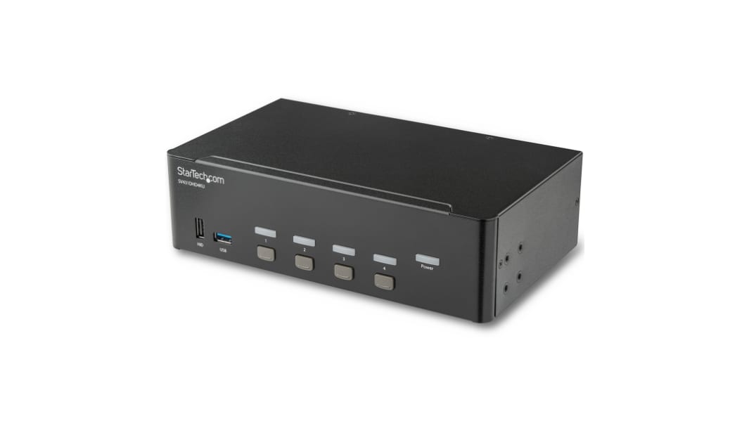 StarTech.com 4 Port Dual Monitor USB HDMI KVM Switch, 3.5 mm Stereo 3840 x 2160 Maximum Resolution