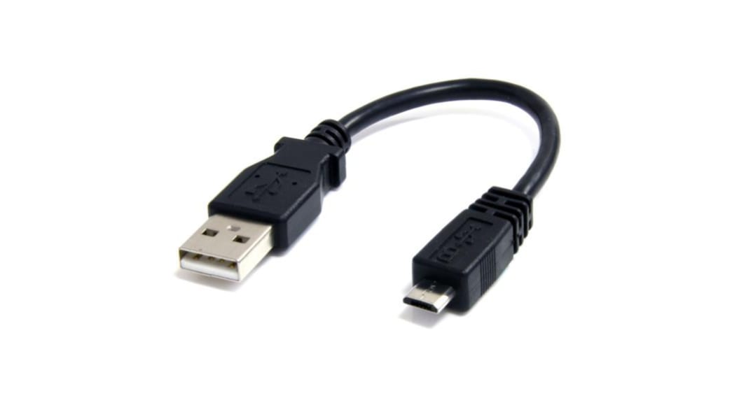 Cavo USB Startech USB A/Micro USB B, L. 150mm, col. Nero