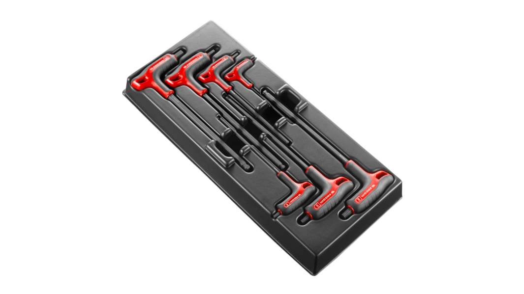 Facom 7 piece T Shape Metric Hex Key Set, 3 - 4 - 5 - 6 - 7 - 8 - 9 - 10mm
