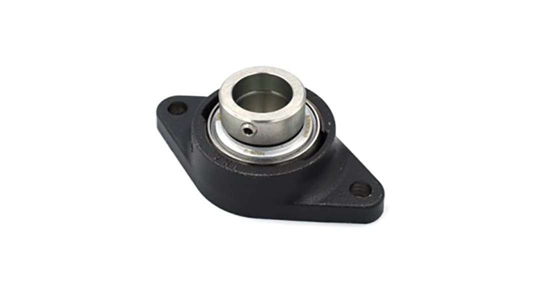 2 Hole Flange Bearing Unit, TCJT25-XL-N, 25mm ID