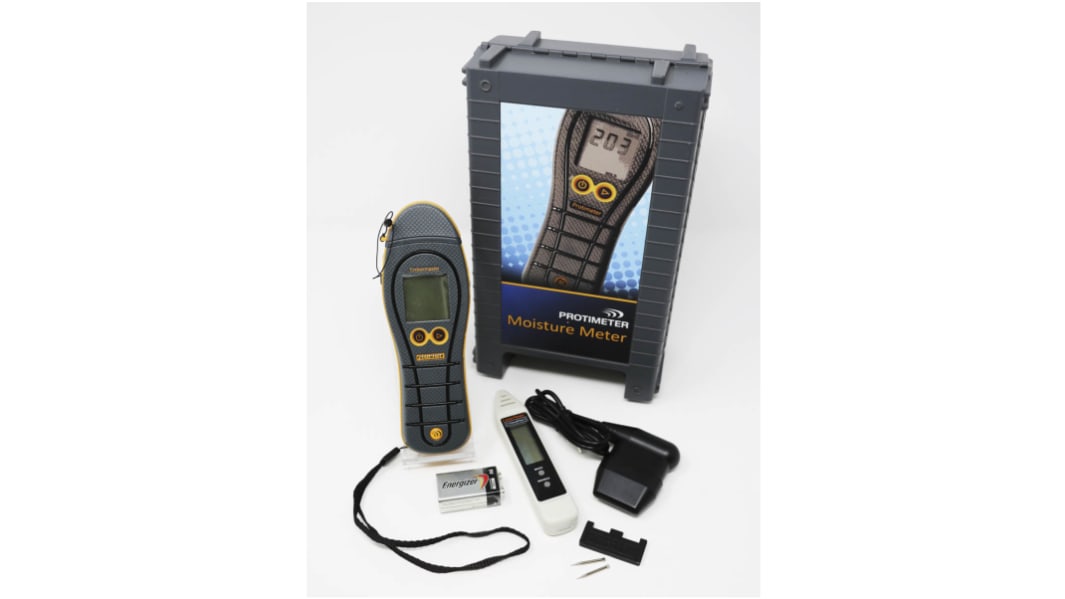 Protimeter BLD5609 Moisture Meter, 99 % RH Max, LCD Display, Battery-Powered