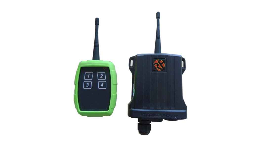 RF Solutions Fernbedienungssystem 868MHz FM 4 Kanäle, 4-Tasten Handsender 12 → 32V dc