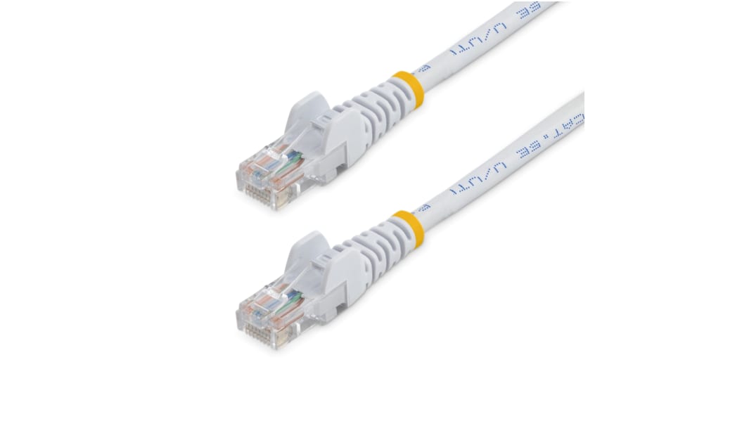 StarTech.com, 2m Cat5e, White RJ45 to Male RJ45 Male, U/UTP Unshielded, Terminated PVC Sheath