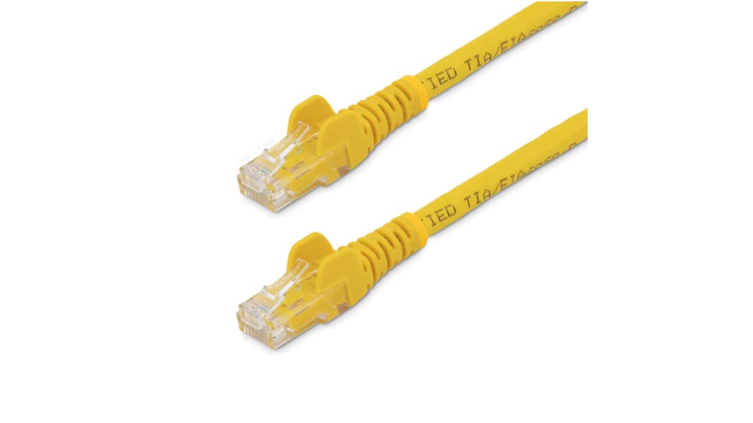 StarTech.com, 3m Cat6, Yellow RJ45 to Male RJ45 Male, U/UTP Unshielded, Terminated PVC Sheath