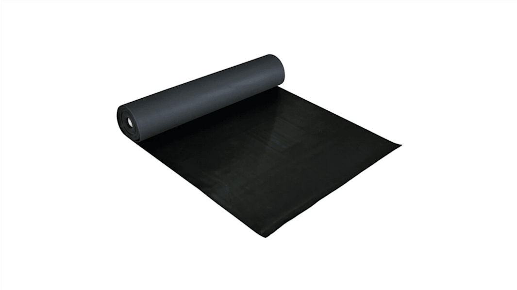 Coba Europe Black Anti-Slip Flooring Natural Rubber Mat 5m x 0.9m x 6mm