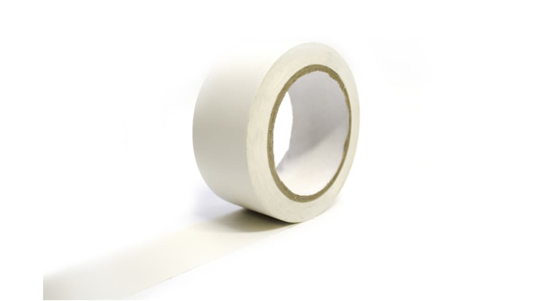 Coba Europe危険表示テープ 白 PVC, 50mm x 33m