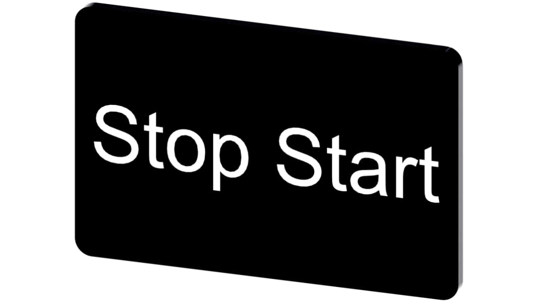 Siemens SIRIUS ACT 3SU19 Beschriftungsplatte Stop - Start