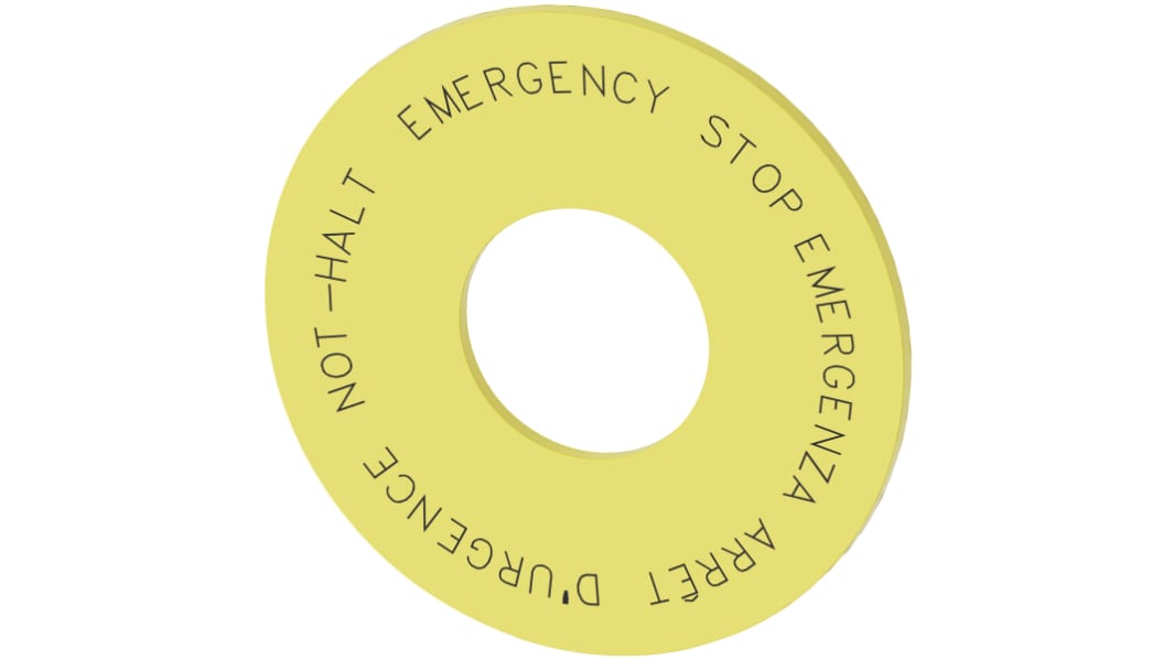 Siemens SIRIUS ACT 3SU19 Platte für NOT-AUS Drucktaster Not-AUS-Platte Arrêt d'urgence - Emergency Stop - Emergenza -
