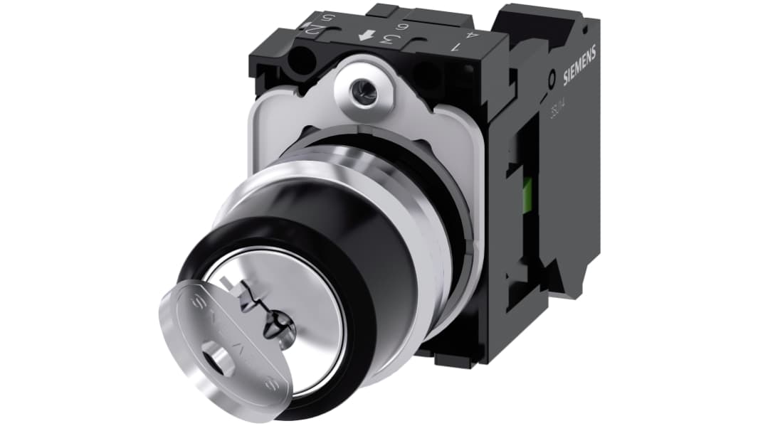 Siemens IP66, IP67, IP69 Key Switch, SPST 2-Way