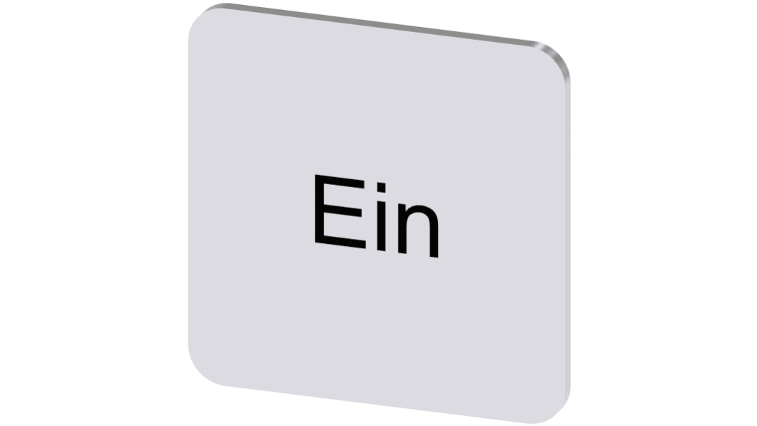 Siemens Labeling plate, Ein