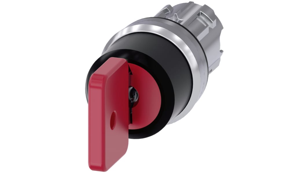 Siemens SIRIUS ACT 3SU10 3-position Key Switch Head, Latching, 22mm Cutout