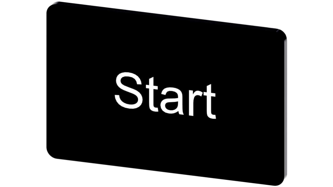 Siemens SIRIUS ACT 3SU19 Beschriftungsplatte Start