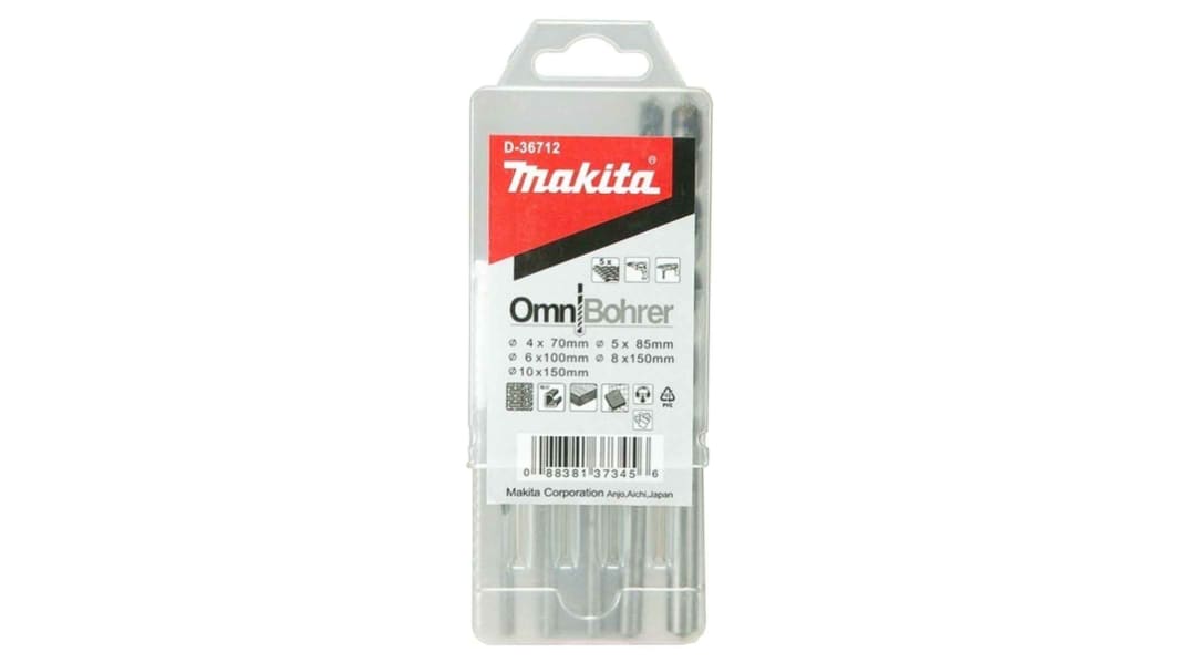 Juego de brocas helicoidales Makita, Punta de Carburo de Tungsteno, de 5 piezas de 5mm → 12mm