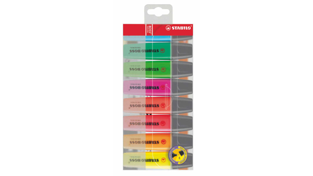 Lot de 8 Surligneurs, pointes de 2→ 5 mm
