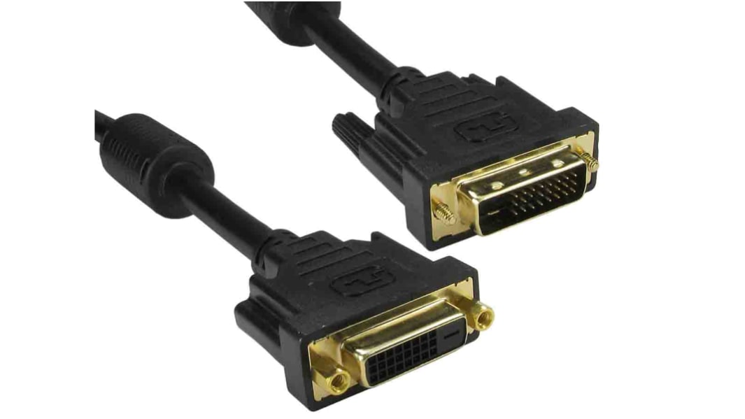 RS PRO, Male DVI-D Dual Link to Female DVI-D Dual Link Cable, 5m