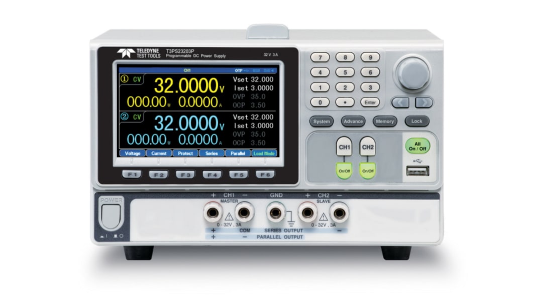 Alimentation de laboratoire, 0 → 32V, 0 → 3A, 2 sorties 0 → 50W