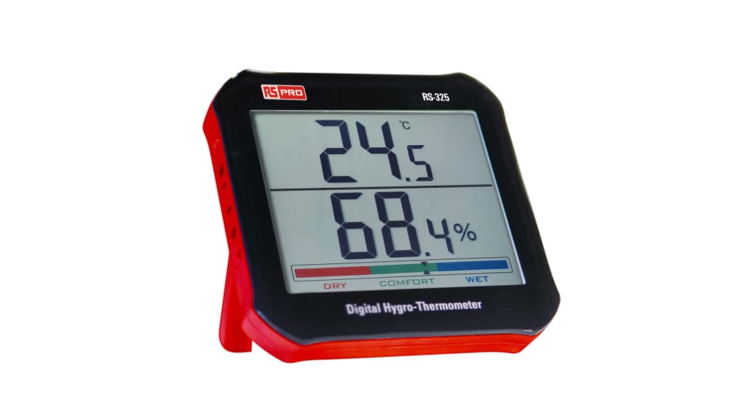 RS PRO RS-325 Digital Hygrometer, ±4 %RH Accuracy, 99%RH Max