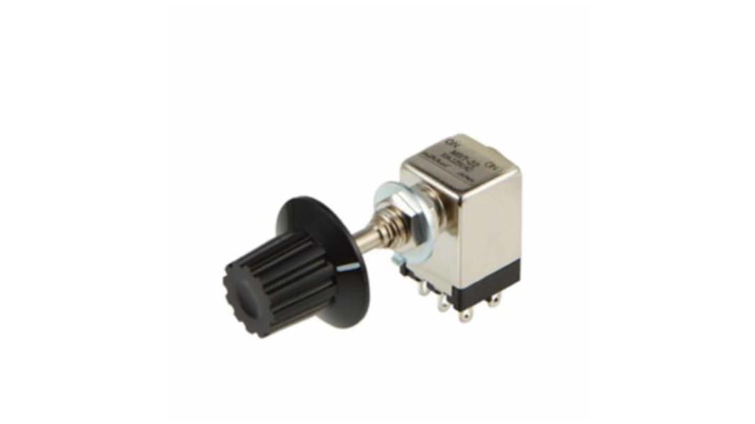 NKK Switches ロータリスイッチ 2極, DPDT, 125V 4 DC 、 10 AC