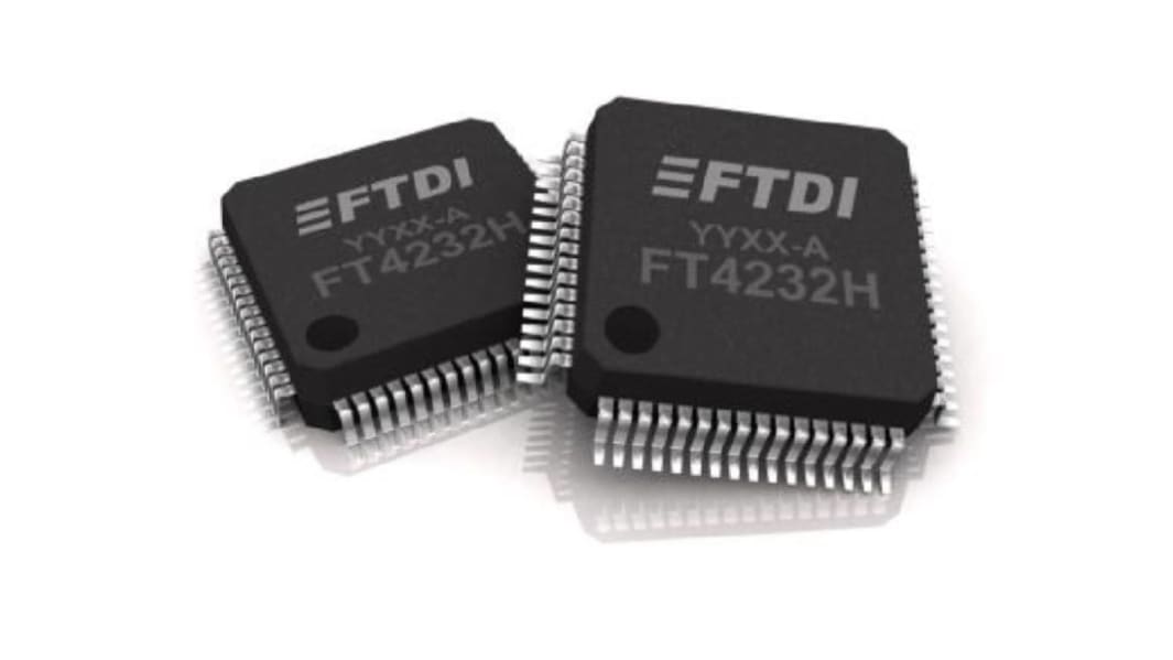 FTDI Chip FT4232HQ-TRAY, USB Controller, 12Mbps, 3.3 V, 64-Pin QFN