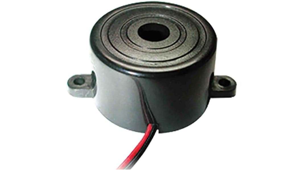 Trasduttore del cicalino piezoelettrico RS PRO, 20V cc, Ø 23mm, 73dB, tono Continuo, Montaggio a vite