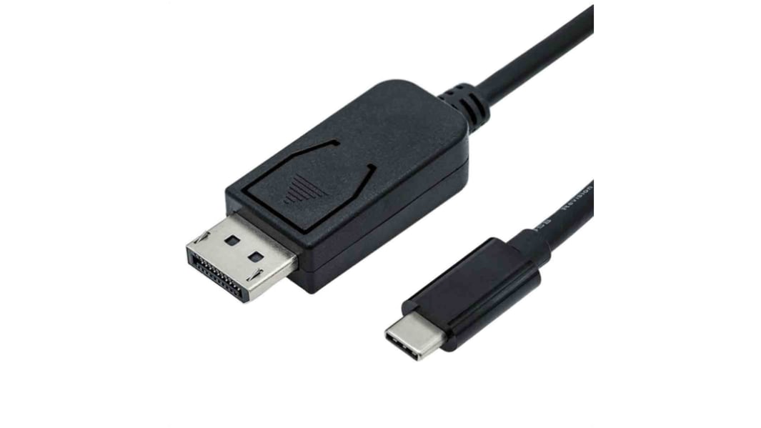 Roline Male DisplayPort to Male USB C  Cable, 2m