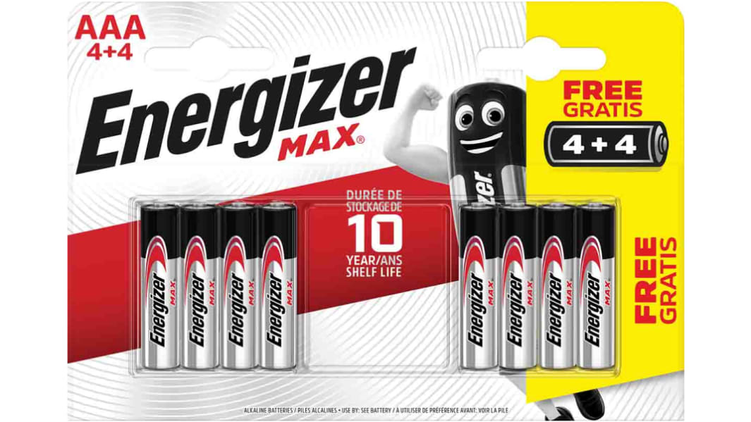Energizer MAX Alkaline, Zinc Manganese Dioxide AAA Battery 1.5V