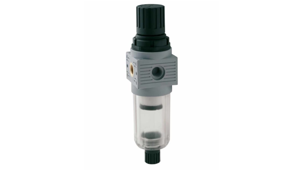 Filtre régulateur RS PRO, G 1/8, Filtration 20μm, Filetage: 1/8pouce, 12 bar