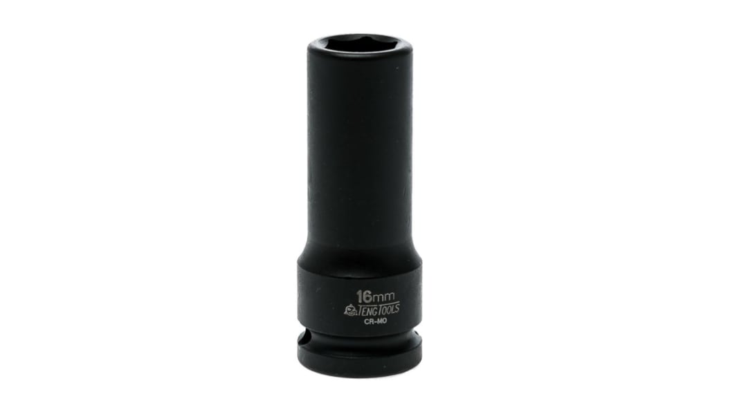Teng Tools 16mm, 1/2 in Drive Impact Socket, 25 mm length