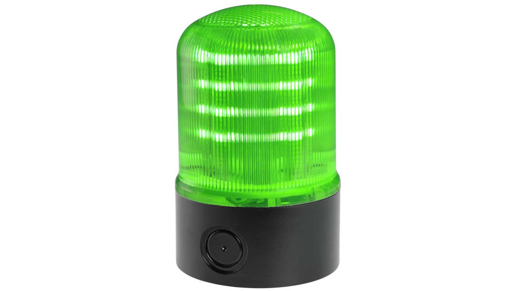 RS PRO Green Multiple Effect Beacon, 12 V ac/dc, 24 V ac/dc, Base Mount, LED Bulb