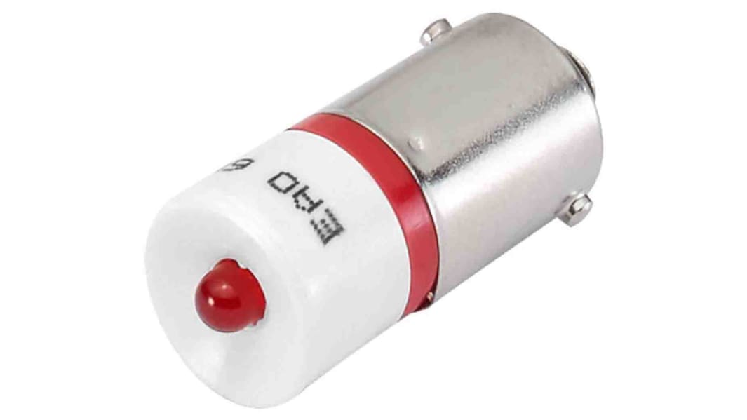 EAO LED Signalleuchte Gelb, 24 V ac, 24V dc / 300mcd, Ø 10mm, Sockel BA9s