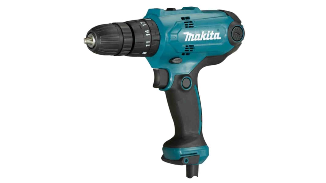 Makita HP0300 Keyless 240V Corded Combi Drill, Type G - British 3-Pin