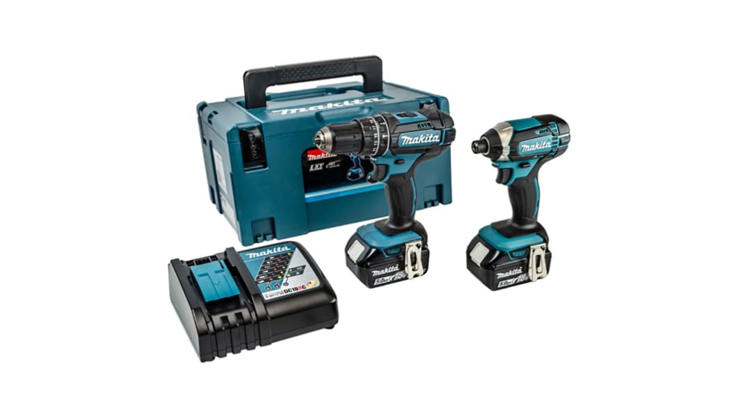 Makita DLX2131TJ, 18V Cordless Cordless Power Tool Kit - Cordless Power Tools Kit, Type G - British 3-pin