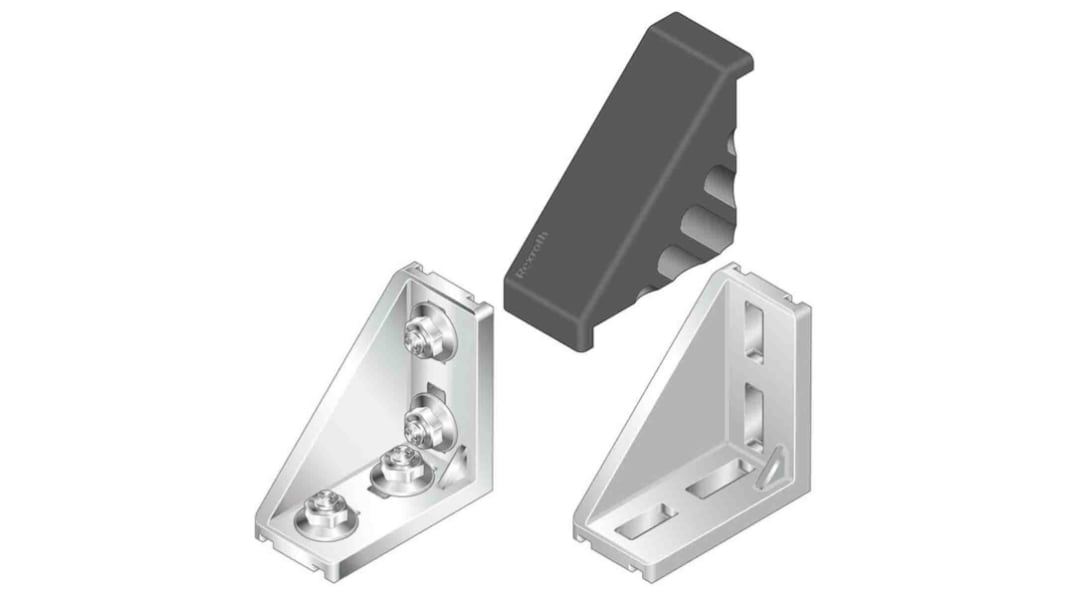 Bosch Rexroth Angular Cover Cap, Connecting Component, Strut Profile 40 mm, Groove Size 10mm