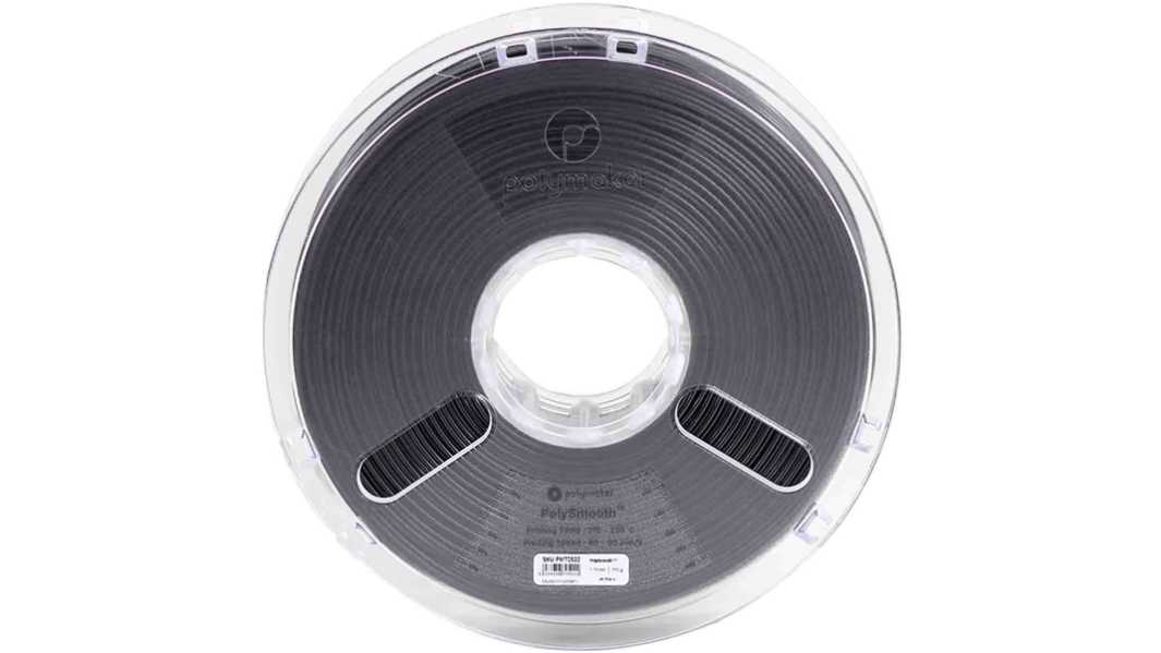 Polymaker 1.75mm Black PolySmooth 3D Printer Filament, 750g
