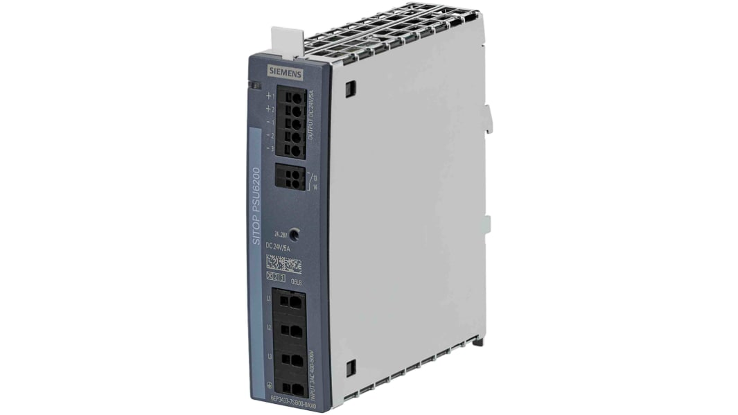 Siemens SITOP PSU6200 DINレール取付け用スイッチング電源 24V dc, 5A
