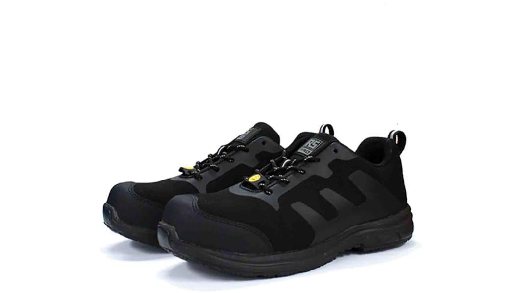RS PRO Damen Sicherheitshalbschuhe Schwarz, mit Zehen-Schutzkappe EN 20345 S3, Größe 38 / UK 5, ESD-sicher