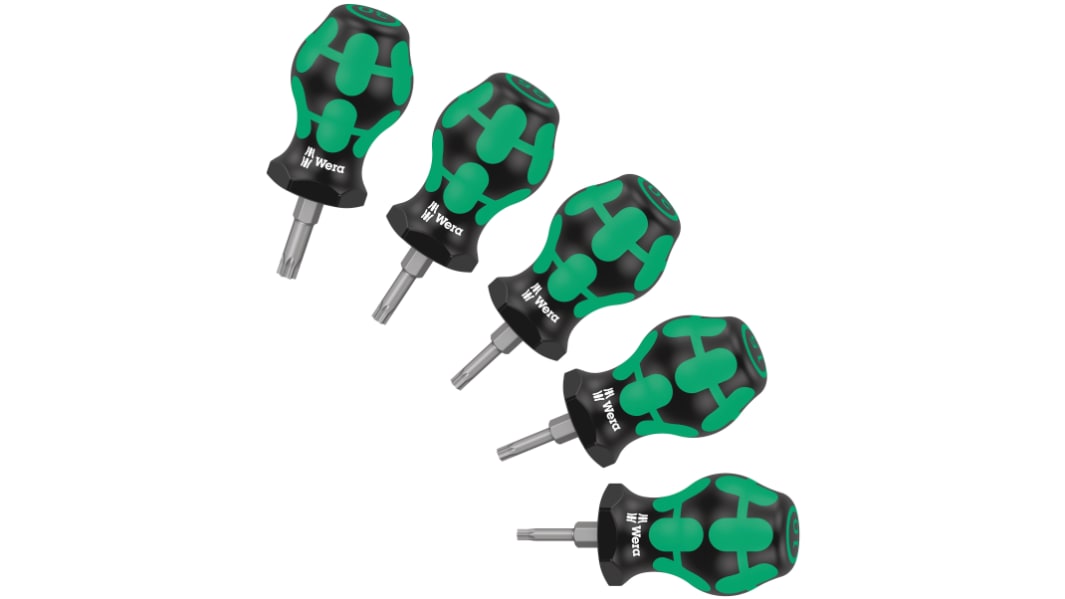 Jeu de tournevis Stubby Wera, 5 pièces